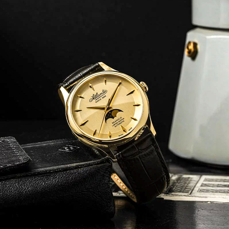 Đồng hồ Atlantic Swiss  AT-96741.65.31 vàng nguyên khối phiên bản giới hạn